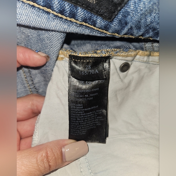 ALLSAINTS  Women Amy Girlfriend Distressed Jeans - Picture 12 of 12